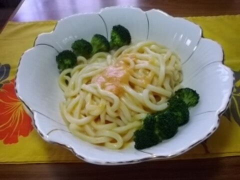 あっという間のヽ(^o^)丿たらこクリームうどん